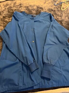 Blue Women's Lightweight Snap-Front Jacket
